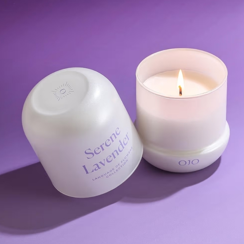 OJO Serene Lavender Scented Candle – 7.8 oz Jar Candle